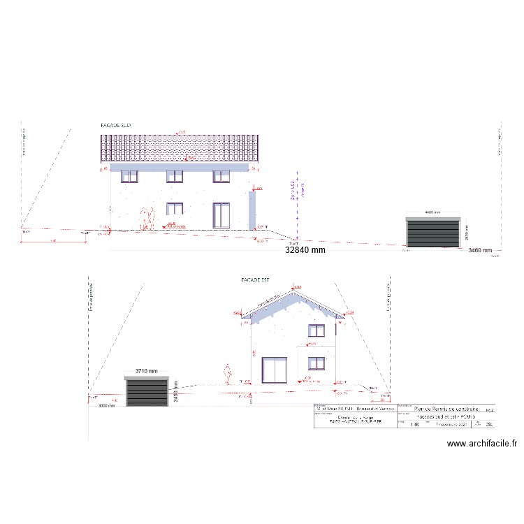 Plan de coupe abri. Plan de 0 pièce et 0 m2