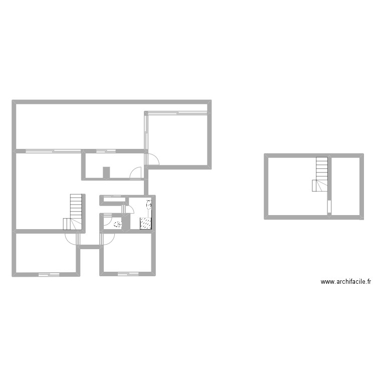 plan mezzanine Monier. Plan de 11 pièces et 142 m2