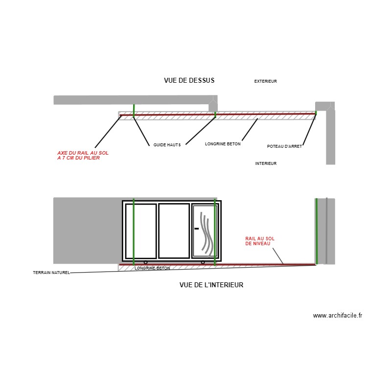 plan pose rail 6. Plan de 0 pièce et 0 m2