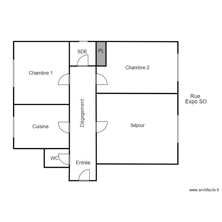 Plan DEBOICHET . Plan de 8 pièces et 108 m2