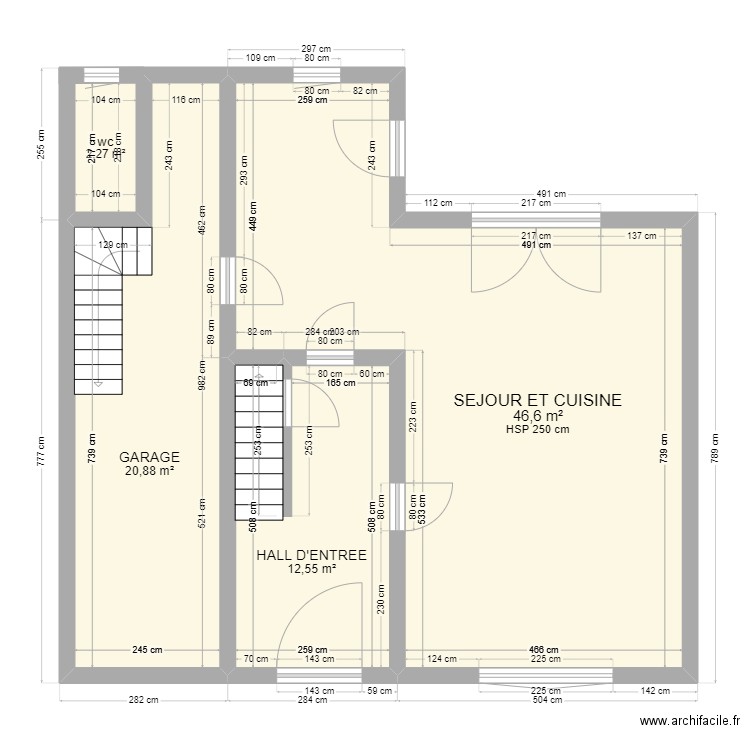 Rapport éval MSS. Plan de 4 pièces et 82 m2