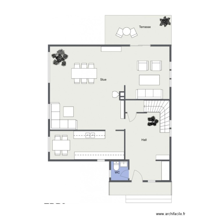 1er etage. Plan de 0 pièce et 0 m2