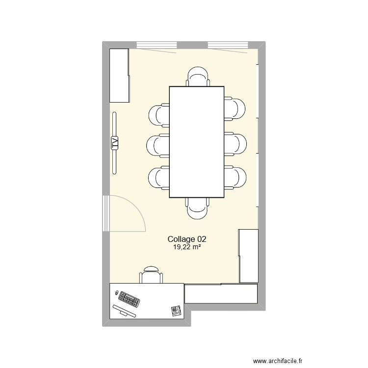 Collage02 - NOW. Plan de 1 pièce et 19 m2