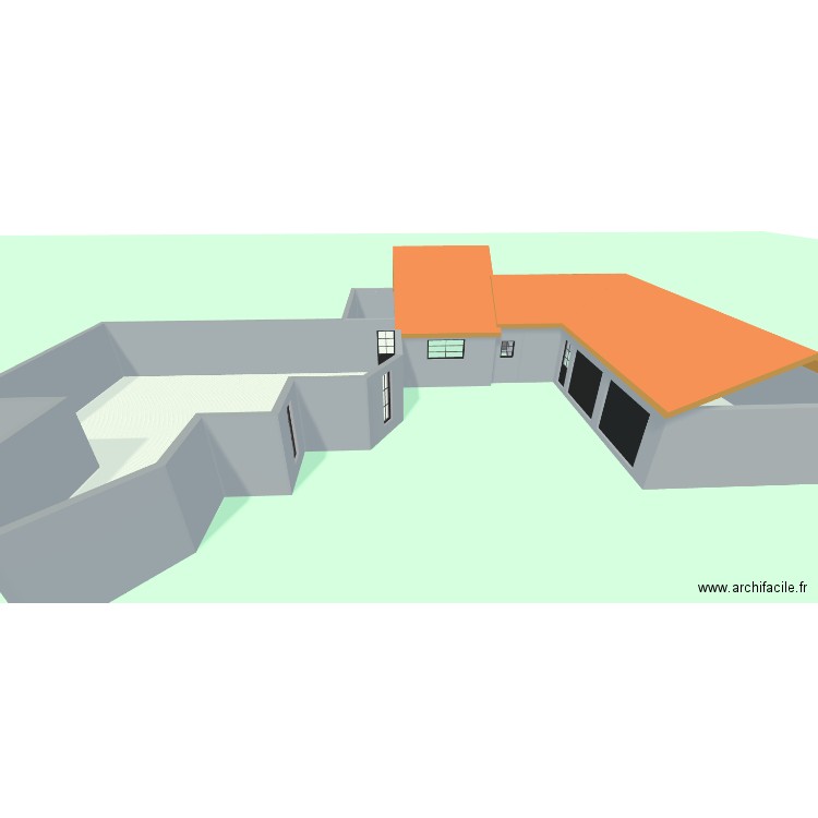 garage ess. Plan de 3 pièces et 156 m2