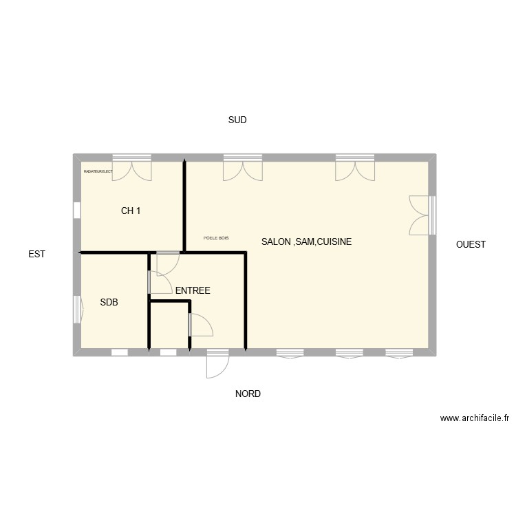 DZIEDZIC. Plan de 11 pièces et 249 m2