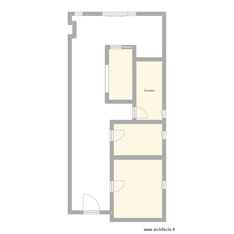 Appartement Andorre. Plan de 4 pièces et 37 m2