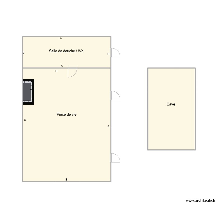 761300090. Plan de 3 pièces et 32 m2