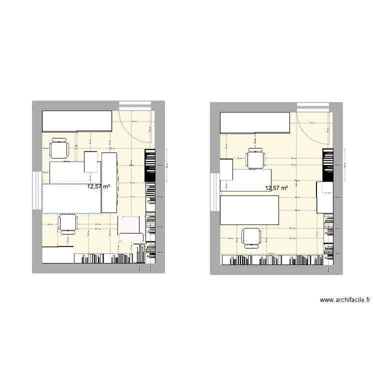 Bureau JB. Plan de 2 pièces et 25 m2