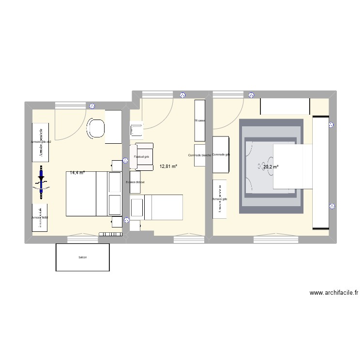 Schwendi 2. Plan de 3 pièces et 47 m2