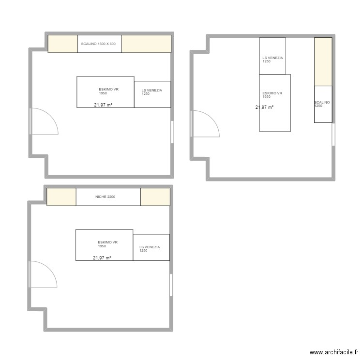 EYBENS. Plan de 3 pièces et 66 m2