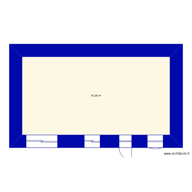 maison artas. Plan de 1 pièce et 47 m2