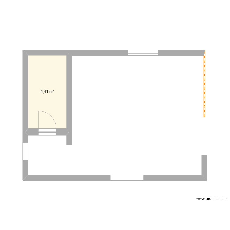 Amboanjobe 2. Plan de 1 pièce et 4 m2