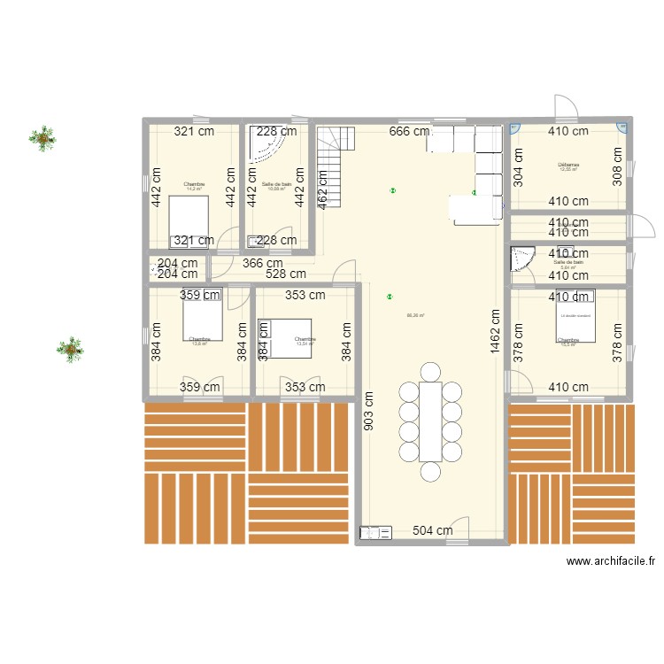 joelle . Plan de 10 pièces et 177 m2