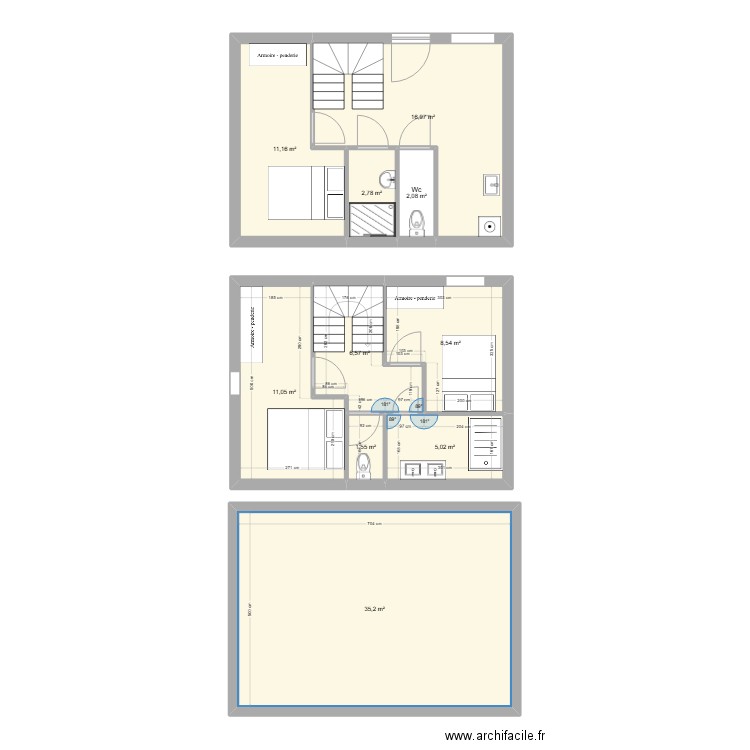 maison. Plan de 10 pièces et 101 m2