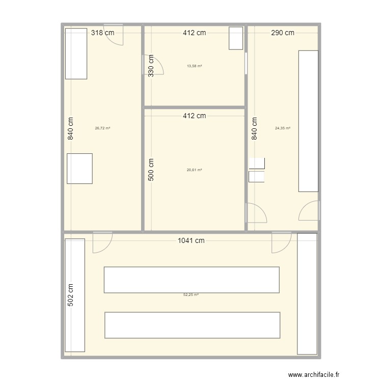 recolte projet2. Plan de 5 pièces et 138 m2