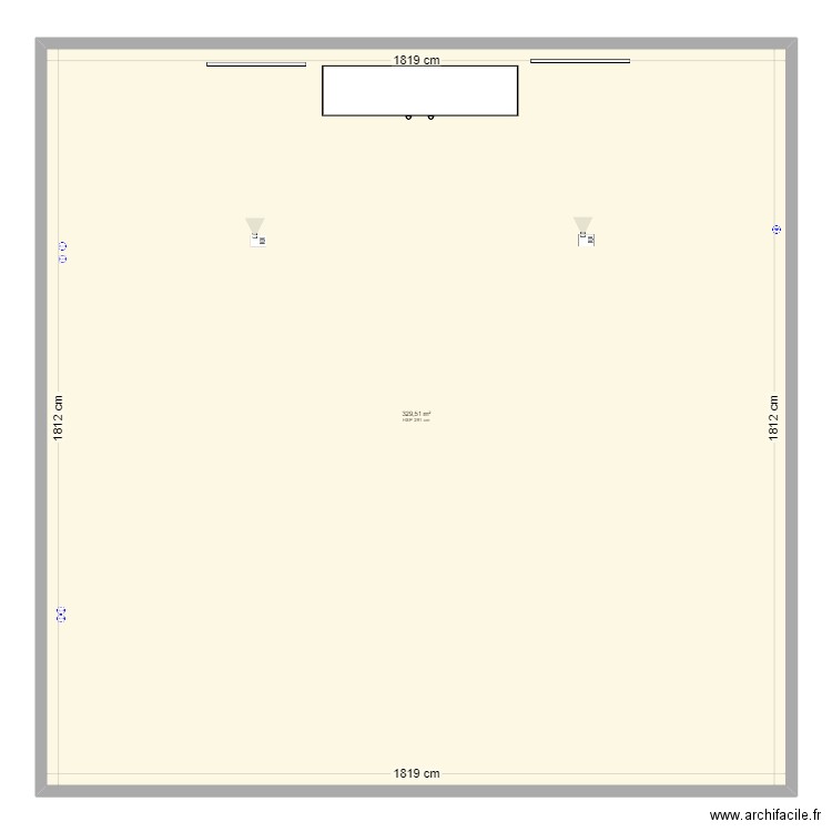 SAVS. Plan de 1 pièce et 330 m2