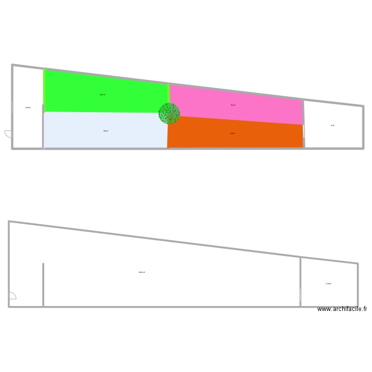 Salle expo. Plan de 8 pièces et 562 m2