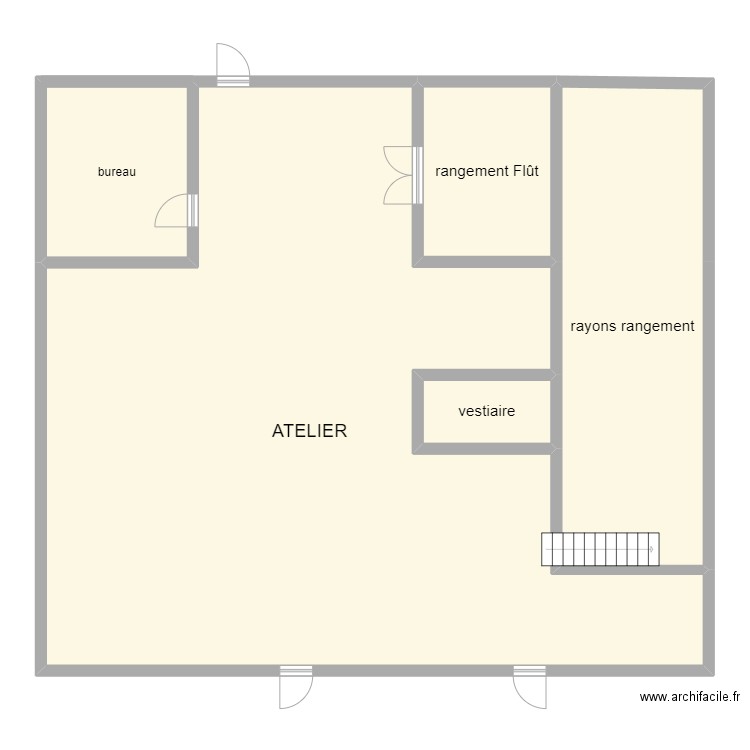 atelier eurovia. Plan de 5 pièces et 216 m2