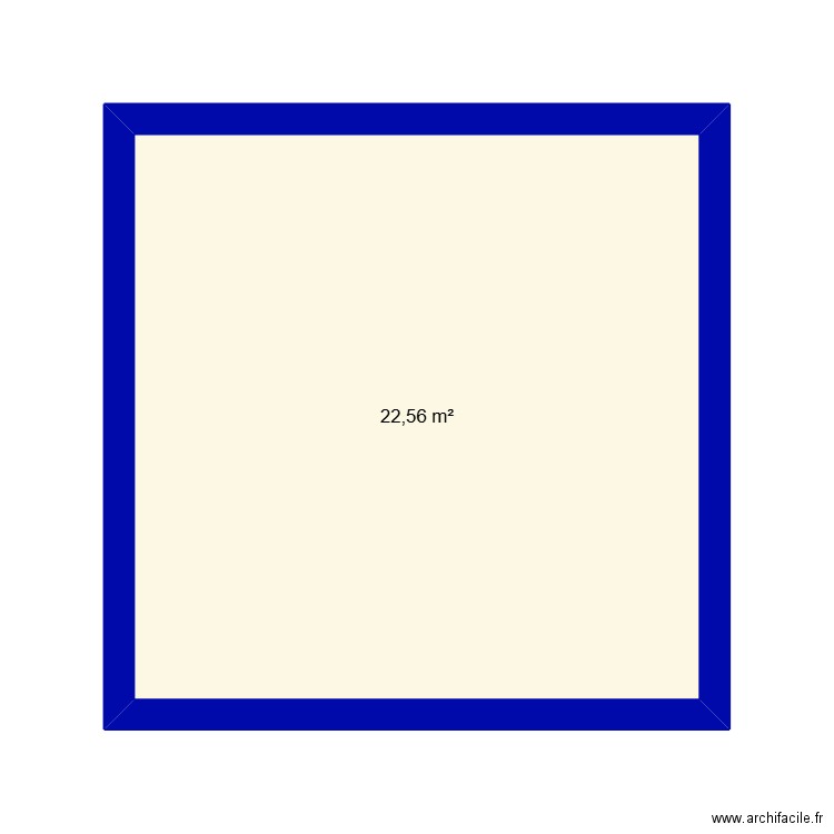 ced. Plan de 1 pièce et 23 m2