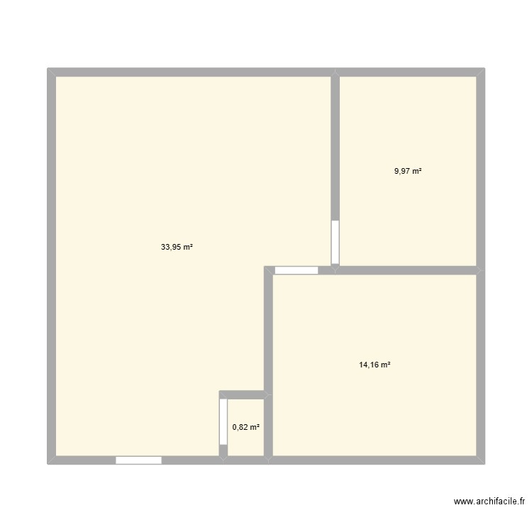 RDC maison - Plan 4 pièces 59 m2 dessiné par julien2920029