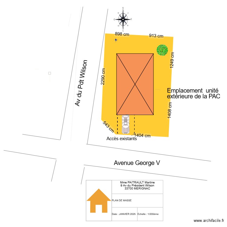 PLAN DE MASSE . Plan de 0 pièce et 0 m2