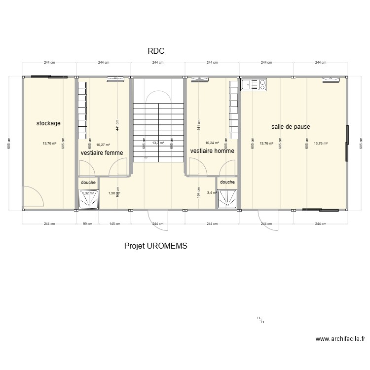 UROMEMS RDC 2. Plan de 9 pièces et 82 m2