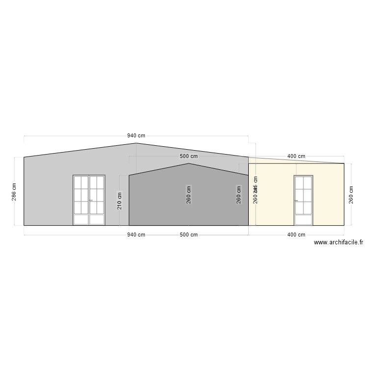 Avignatojo Façade ouest. Plan de 0 pièce et 0 m2