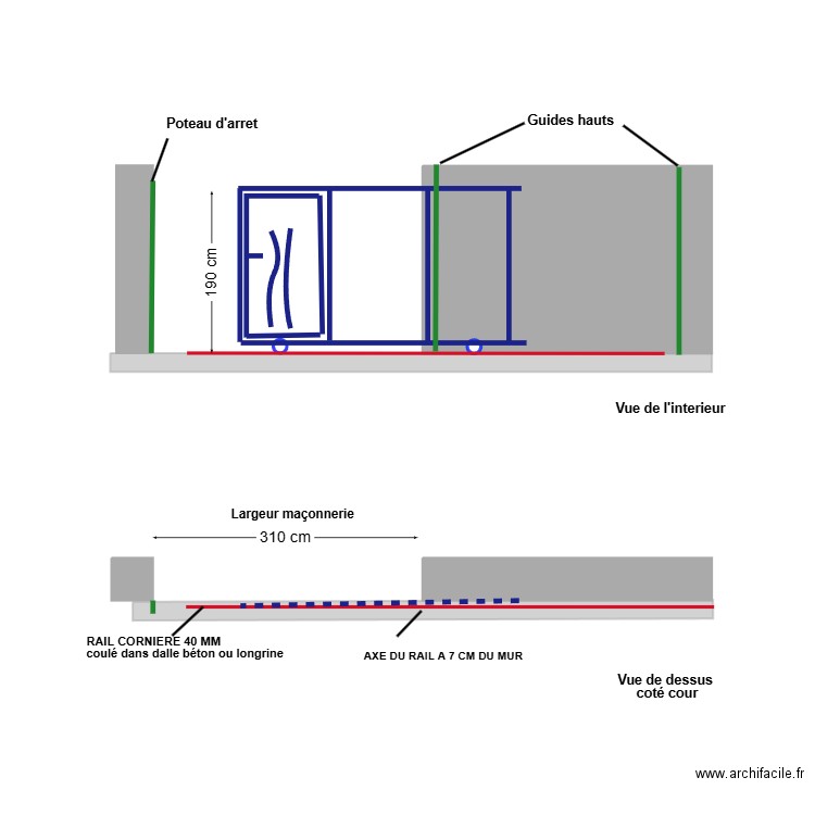 plan pose rail 15. Plan de 0 pièce et 0 m2