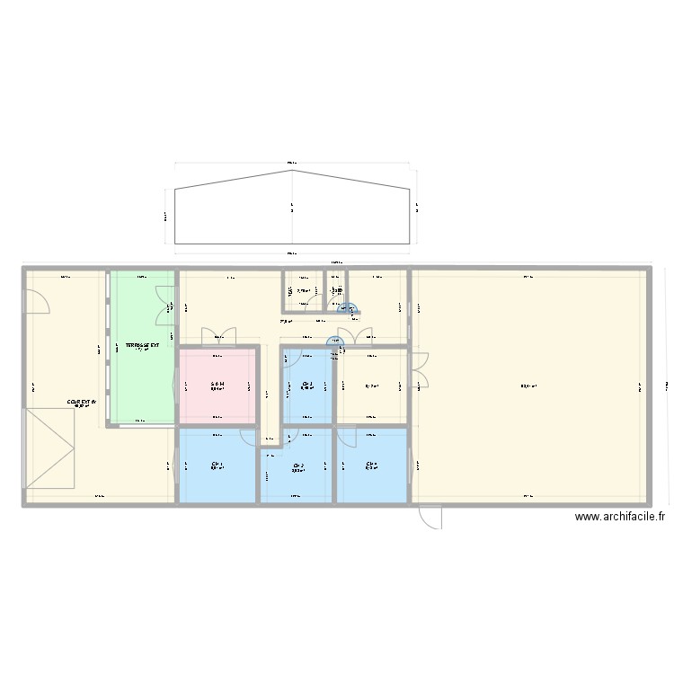 plan  plateau. Plan de 12 pièces et 236 m2