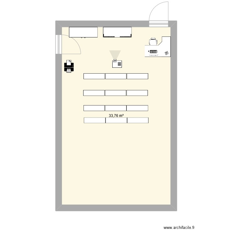 saale291. Plan de 1 pièce et 34 m2