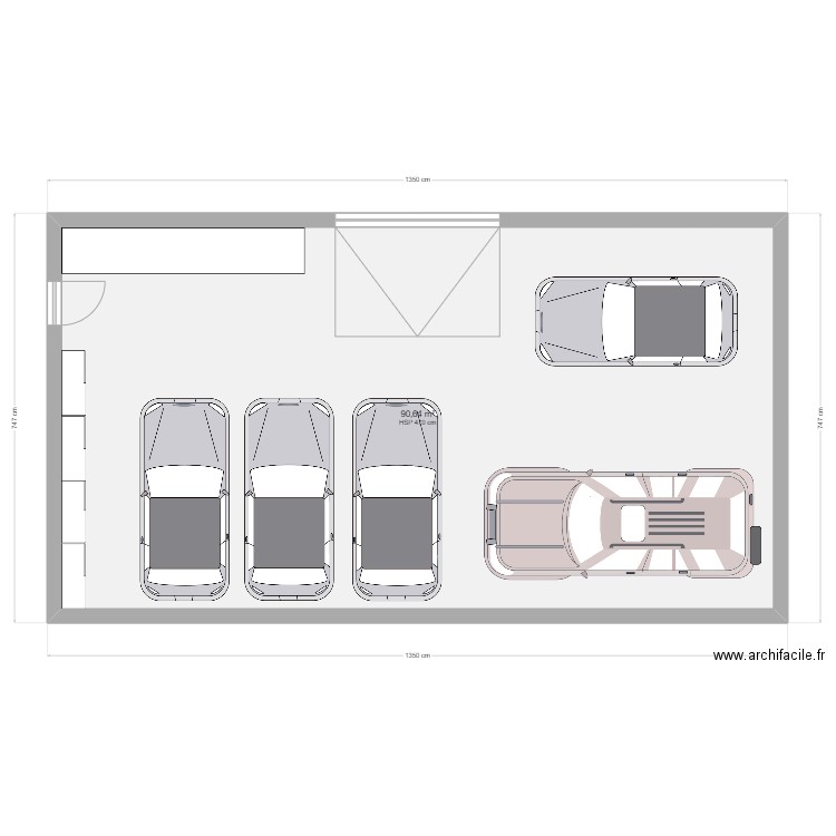 ronalduc. Plan de 1 pièce et 91 m2