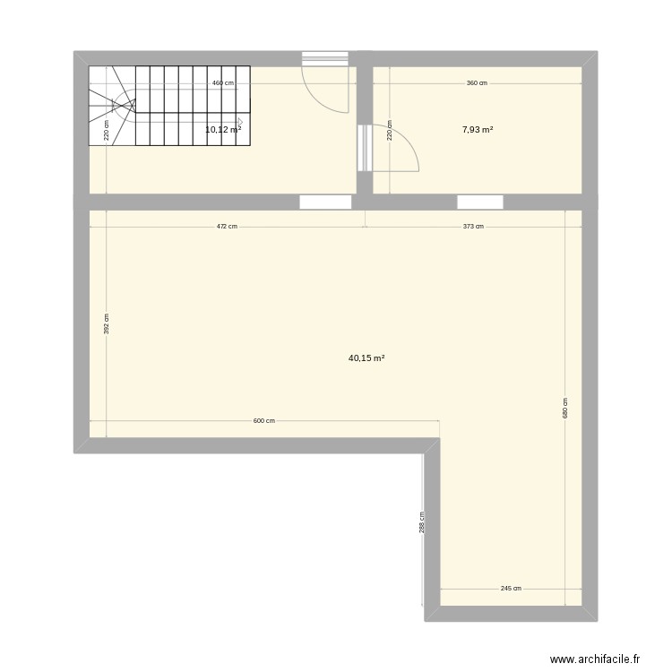 Home. Plan de 3 pièces et 58 m2