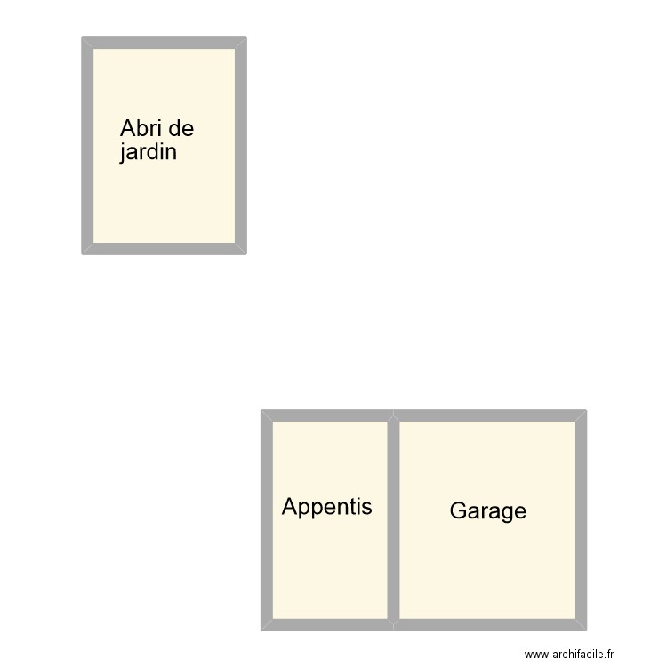 poy. Plan de 3 pièces et 48 m2