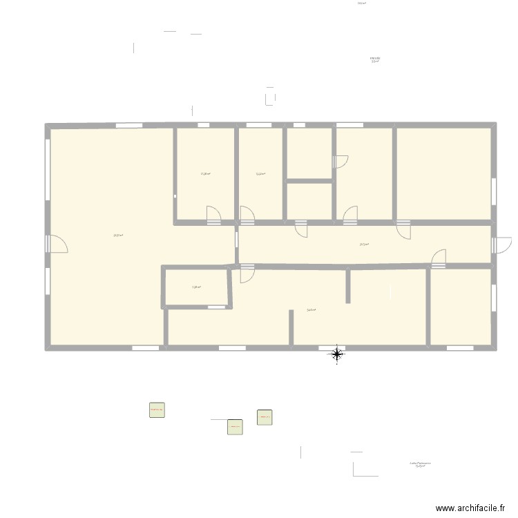 ma boulangerie pâtisserie. Plan de 11 pièces et 290 m2