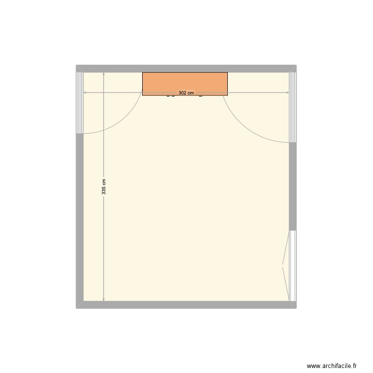 Bureau Eric. Plan de 1 pièce et 10 m2