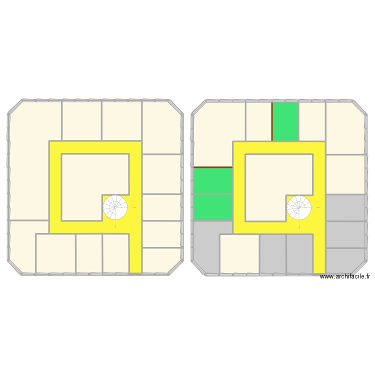 direction Avant New. Plan de 31 pièces et 853 m2