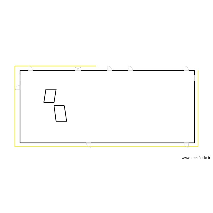 BA Pompage. Plan de 3 pièces et 57 m2