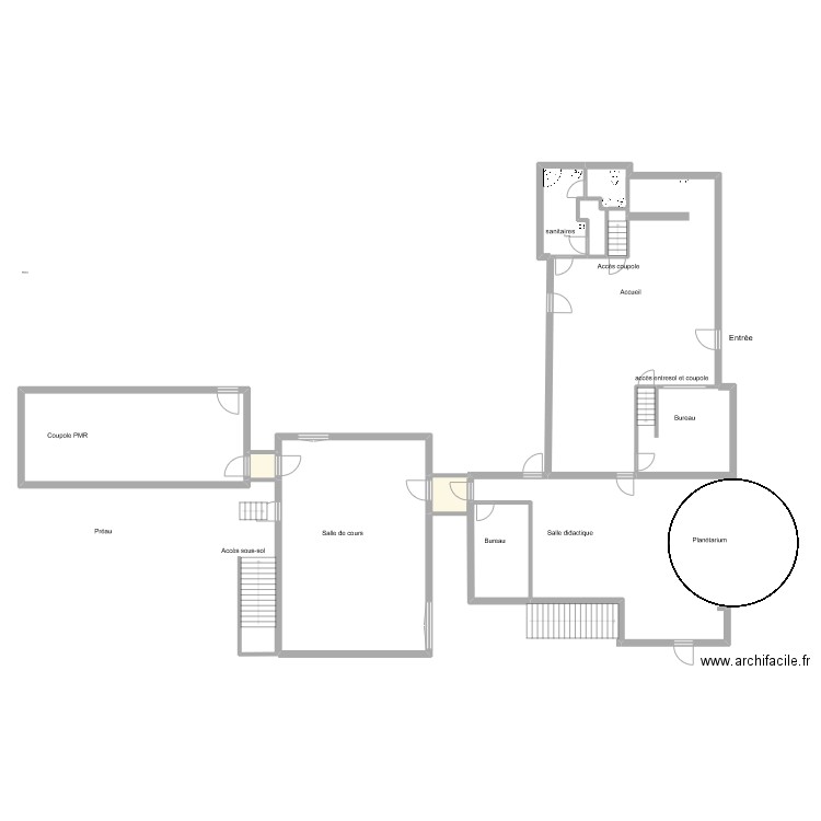 OCA plan d'ensemble brut. Plan de 11 pièces et 294 m2