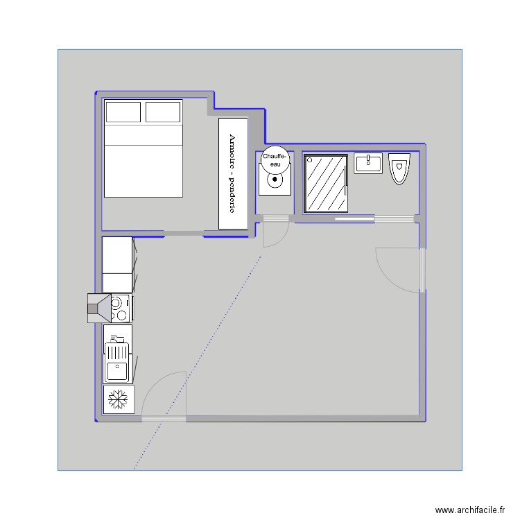 Appartement jardin. Plan de 0 pièce et 0 m2