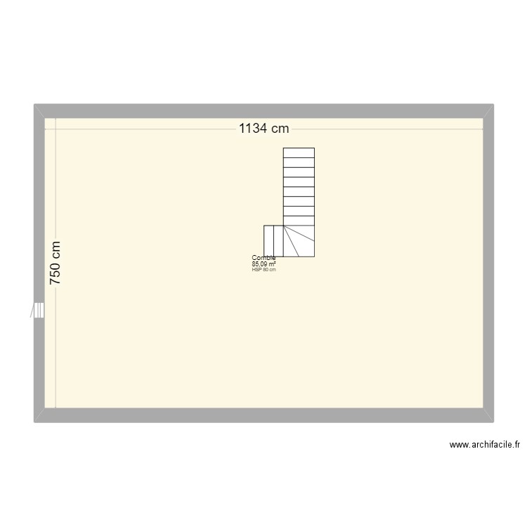 cassa2. Plan de 1 pièce et 85 m2