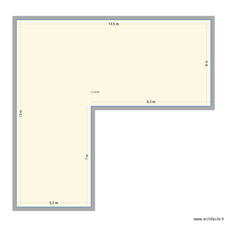 maison 2. Plan de 1 pièce et 117 m2