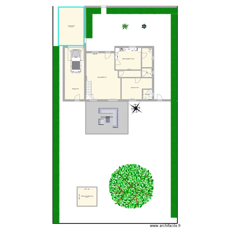 MAISON CARANTEC RDC. Plan de 11 pièces et 164 m2