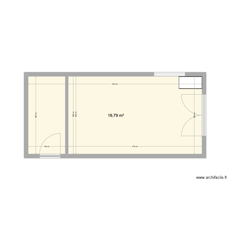 Abri Jardin. Plan de 1 pièce et 20 m2