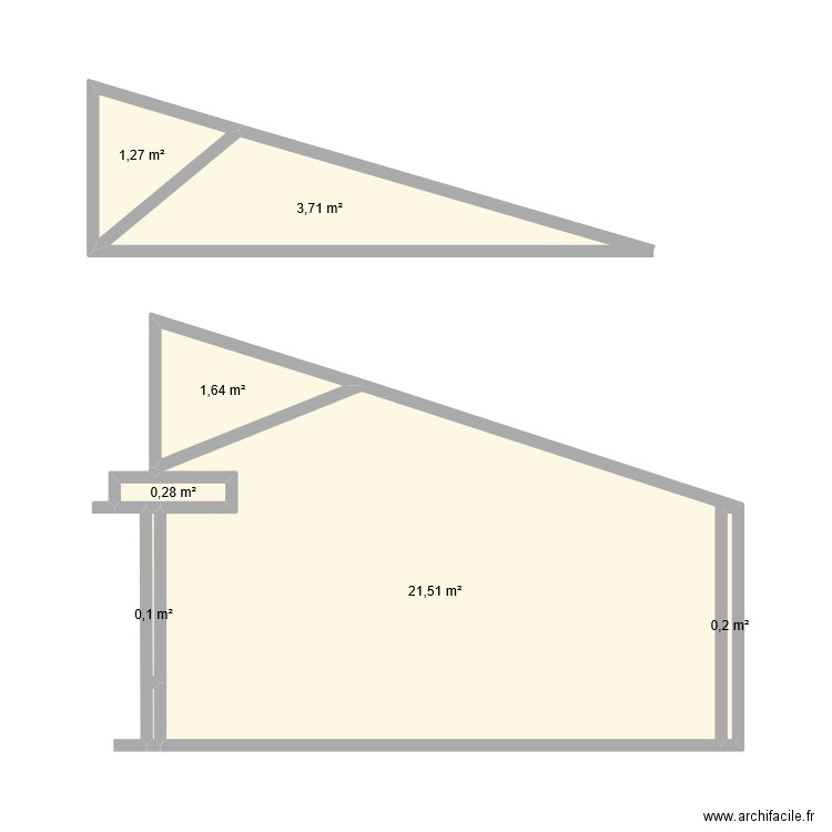 cha1. Plan de 7 pièces et 29 m2