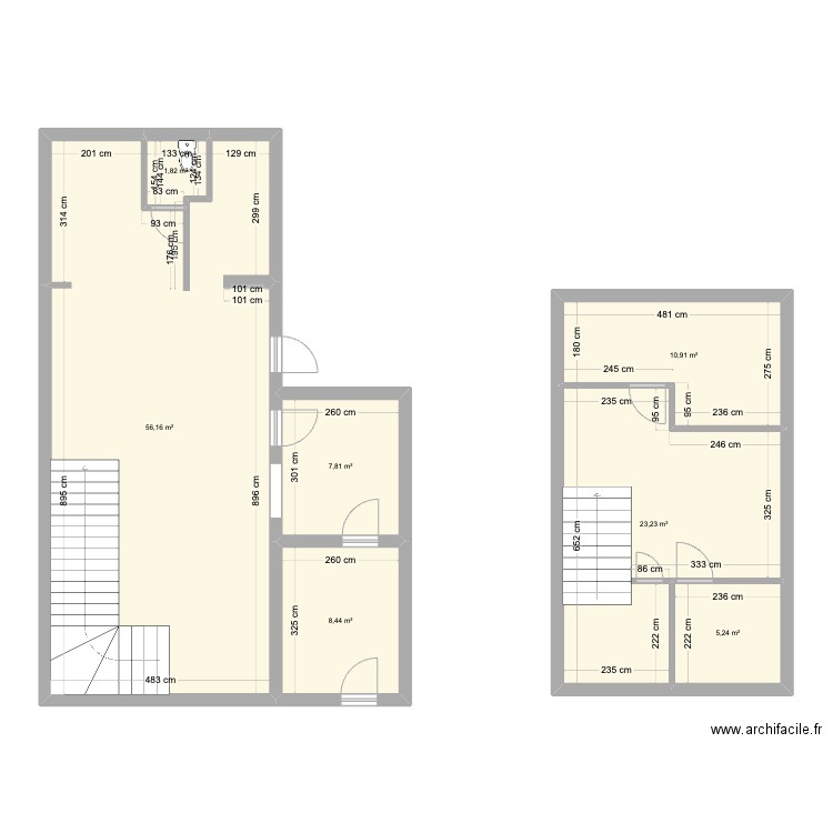 MC Chloé. Plan de 7 pièces et 114 m2