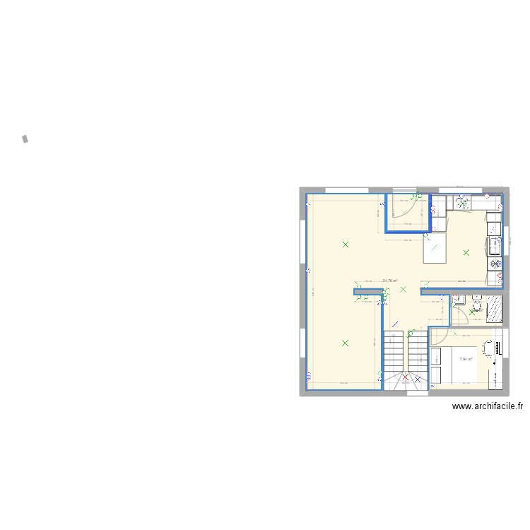 19 P Doumer RDC elec. Plan de 3 pièces et 66 m2