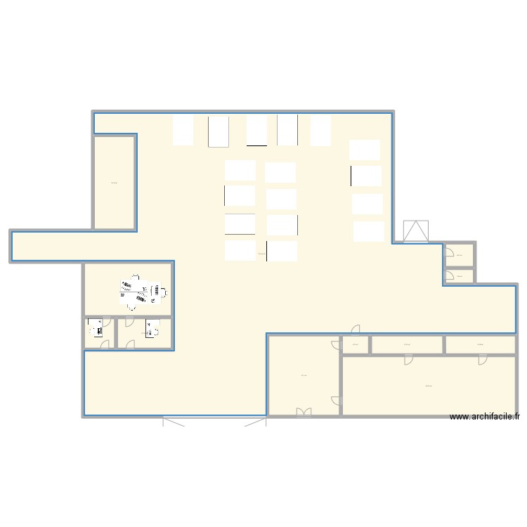 Plan Atelier. Plan de 12 pièces et 1038 m2