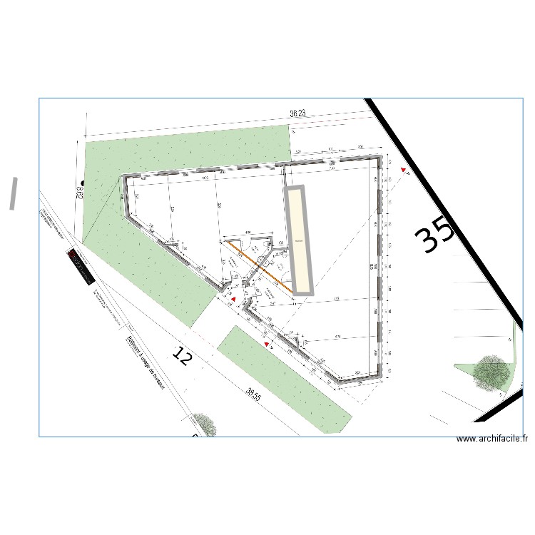 CABINET COMPLET . Plan de 1 pièce et 10 m2