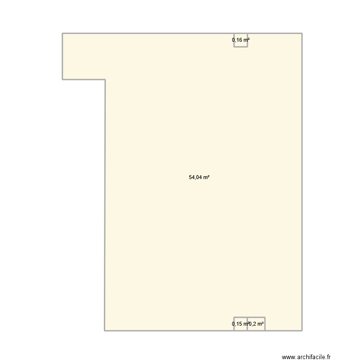 Plan 1. Plan de 4 pièces et 55 m2