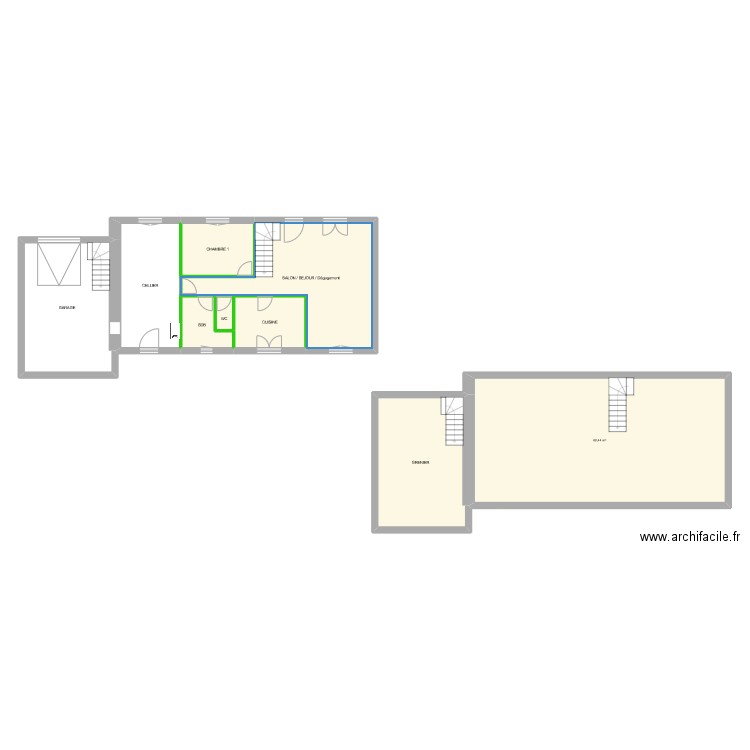 GARY Mickaël. Plan de 9 pièces et 184 m2